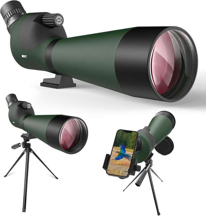 IBQ 20-60x85 Spotting Scope, Spotting scopes for Target Shooting, Spotting scopes for Hunting, BAK4 High Definition Waterproof Spotter Scopes for Bird Watching,with Tripod - Image 1